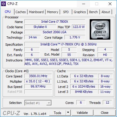 i7 7800X i7 CPUZ 1