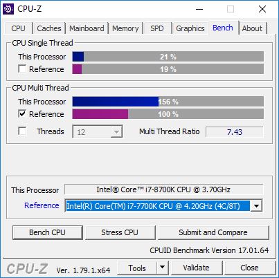 CPU Z i7 8700K 8
