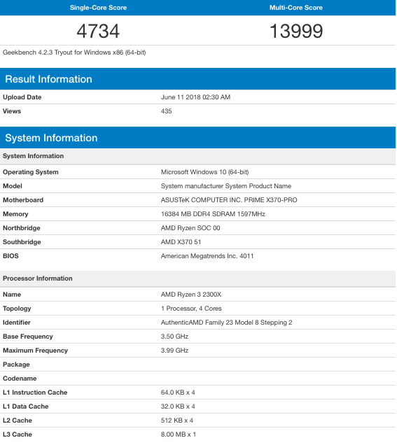 AMD Ryzen 3 2300X