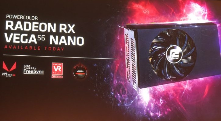 Powercolor AMD RX Vega 56 Nano videocard launch June 2018
