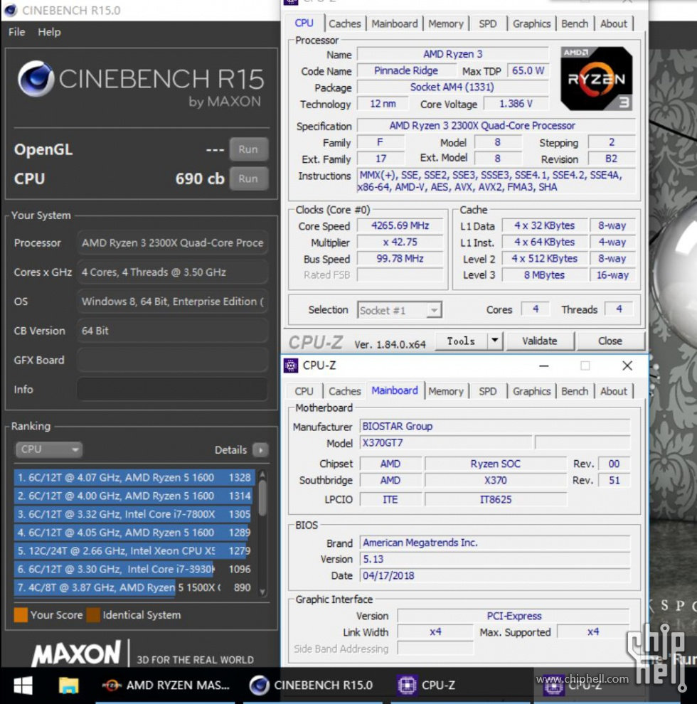AMD Ryzen 3 2300X Cine