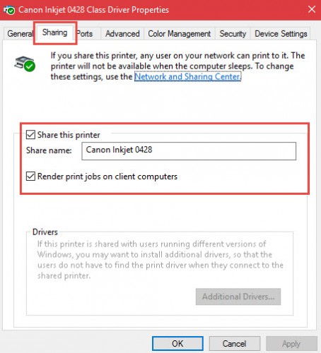 Share Printer Windows 10 13