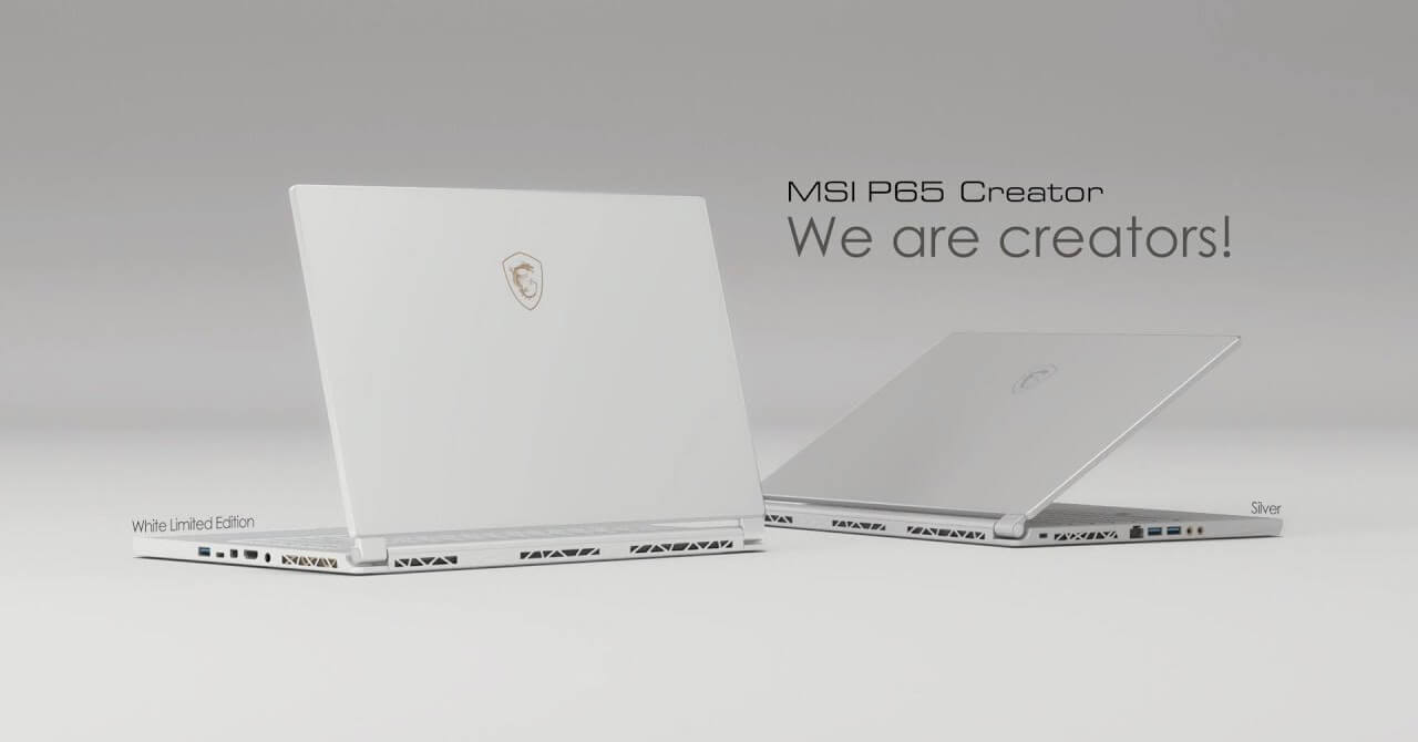 MSI P65 Creator top