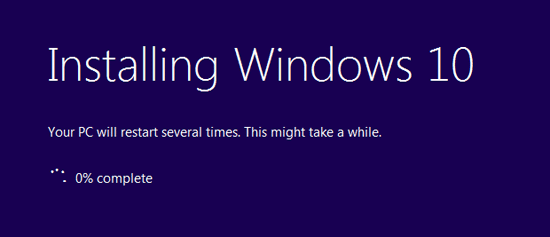 installing windows 10