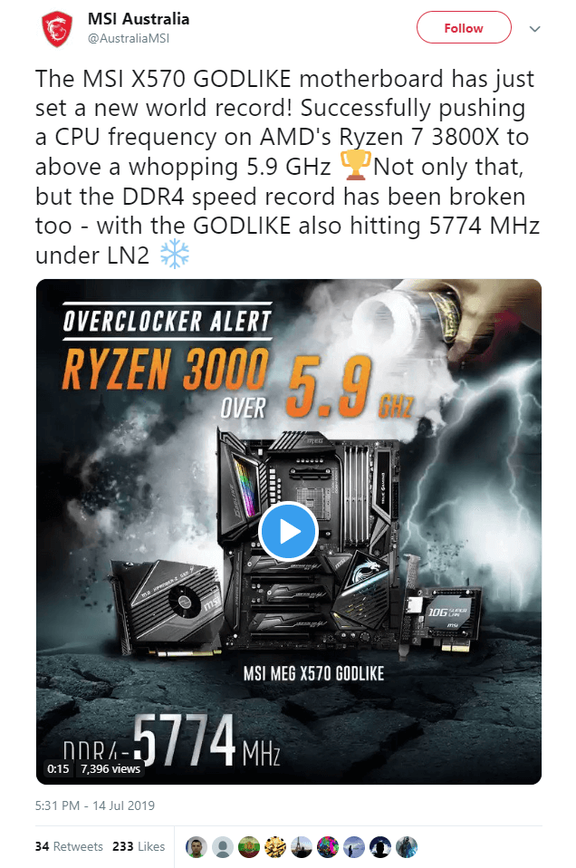 MSI MEG X570 GODLIKE LN2