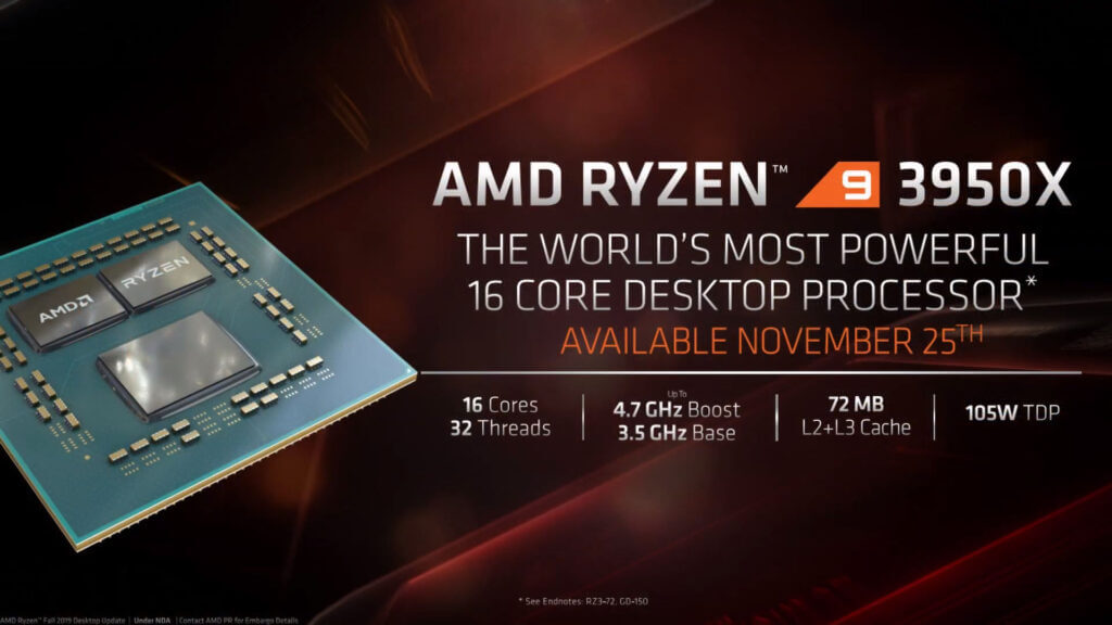 AMD นำเสนอ AMD Ryzen™ 9 3950X โปรเซสเซอร์ประมวลผล 16 คอร์ ที่ทรงพลัง ...