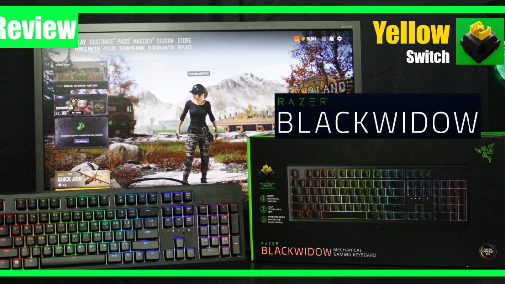 Razer Blackwidow เกมมิ่งคีย์บอร์ด Yellow Switch เพื่อคอเกมมือไว มีไฟ ...