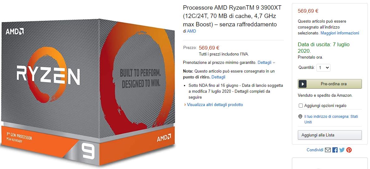 AMD Ryzen 3000XT Amazon 2