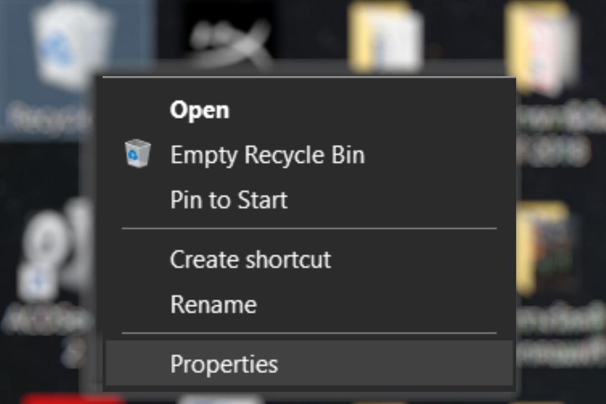 Recycle Bin settings 1