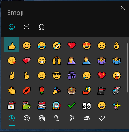 Emoji บน Windows 10