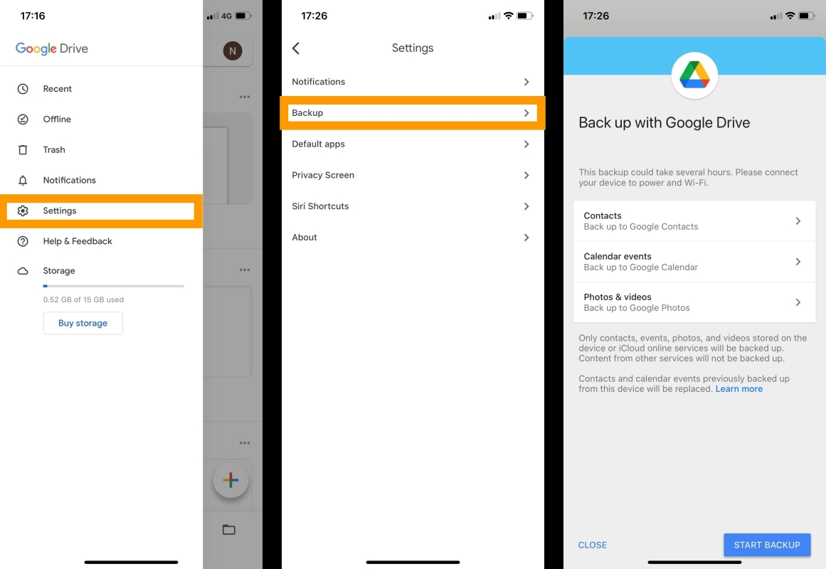 ย้ายรูป iPhone ไป Google Drive