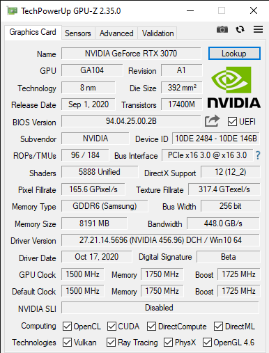 TechPowerUp GPU Z 2.35.0 10 27 2020 9 27 05 AM