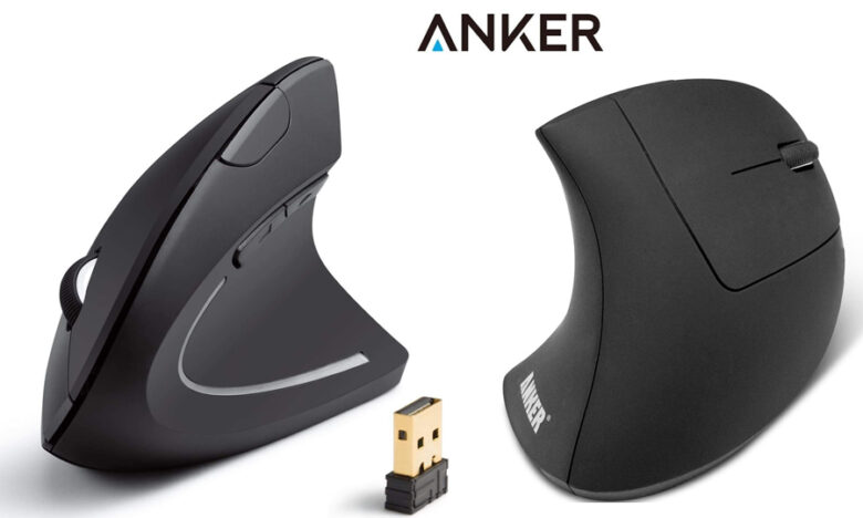 เมาส์ไร้สาย Anker 2.4G Wireless Vertical Ergonomic Optical Mouse