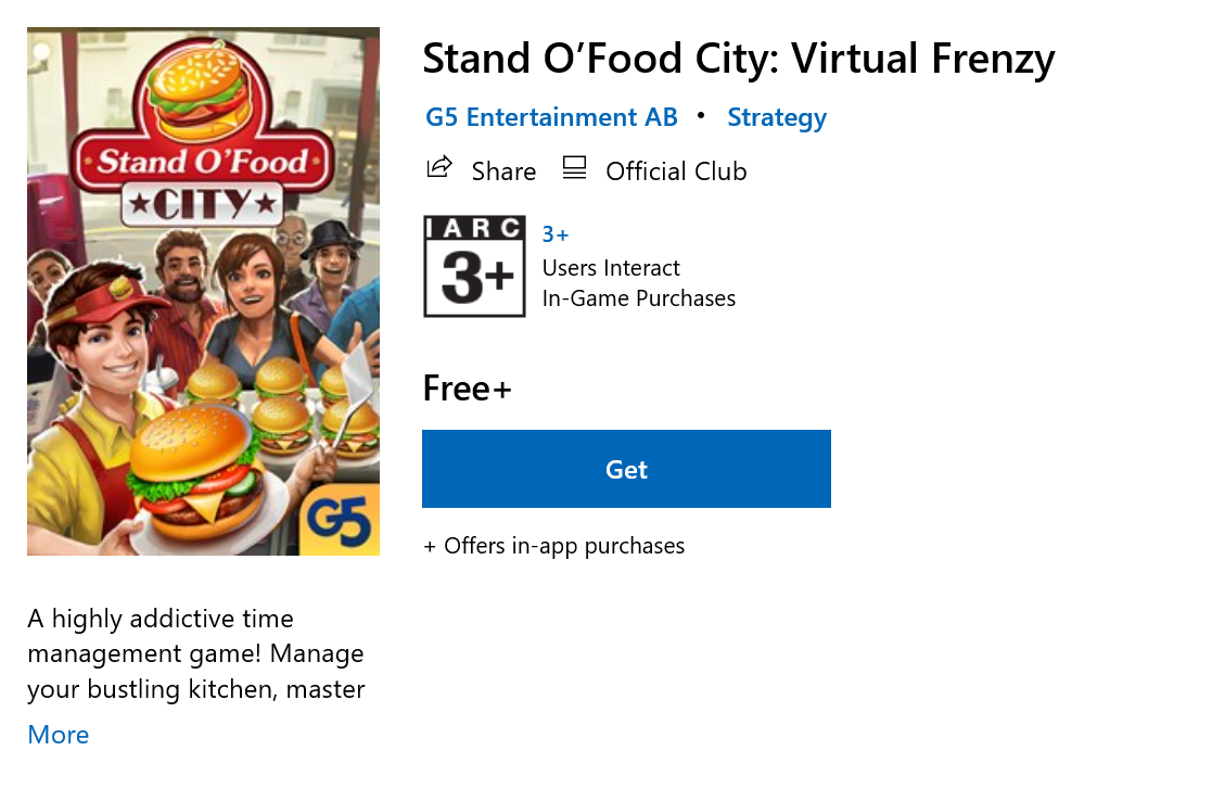 เกมทำอาหาร Stand O'Food City