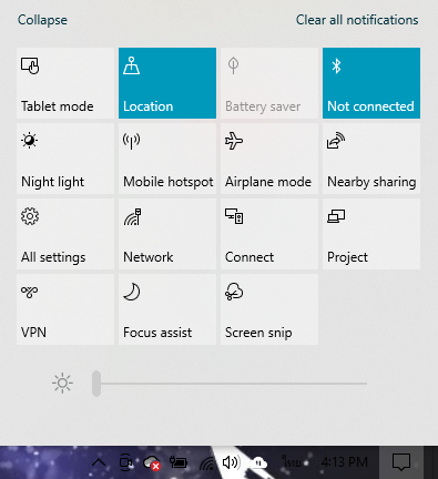 tablet mode windows 10