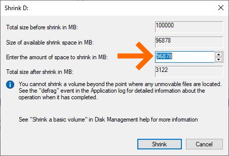 increase size of system reserved partition windows 10