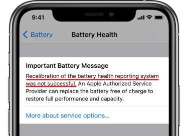 ios14 iphone11 pro settings battery battery health recalibration not successful crop