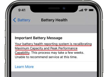 ios14 iphone11 pro settings battery battery health unable to recommend service crop