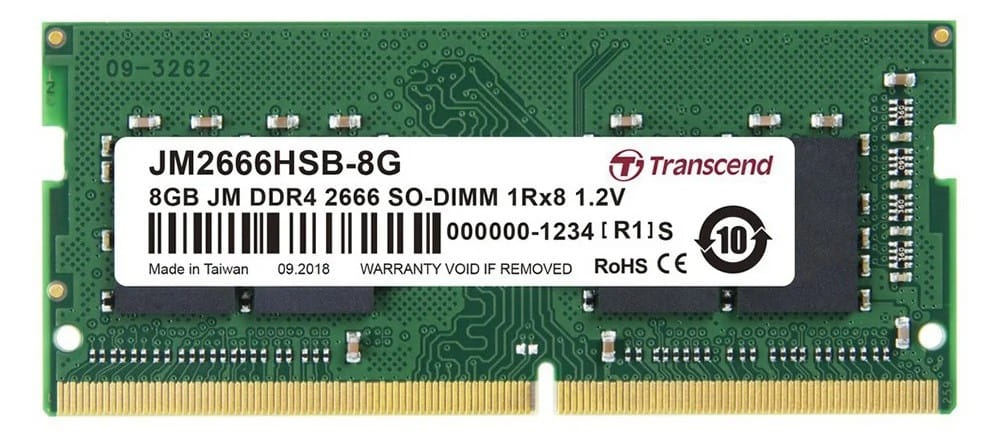 Transcend Ram Notebook DDR4 8GB 2666Mhz CL19 SO DIMM JM2666HSB 8G 1 square medium