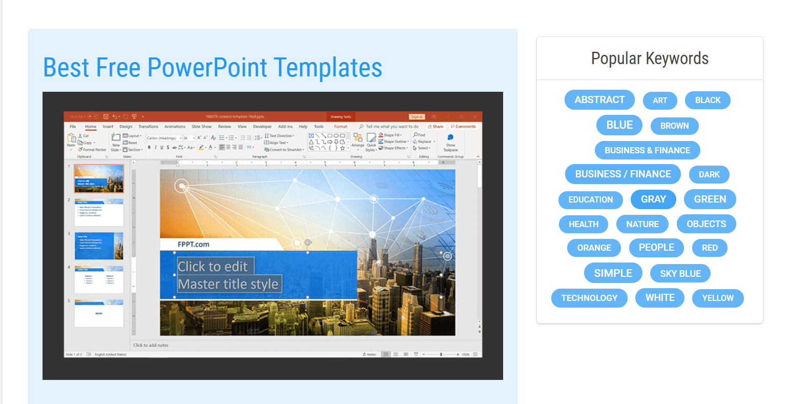 7 เว็บไซต์ ดาวน์โหลด Template Powerpoint ฟรี สวย ใช้งานง่าย