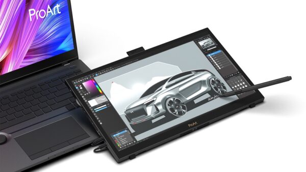 ProArt Display PA169CDV includes Wacom EMR Technology with laptop