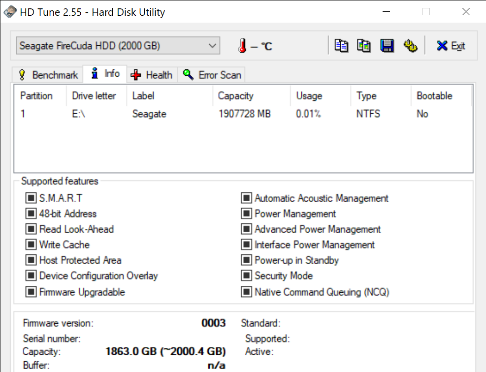 HD Tune 2.55 Hard Disk Utility 2 18 2022 9 36 23 AM