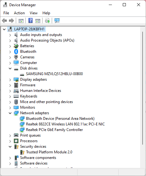 device manager