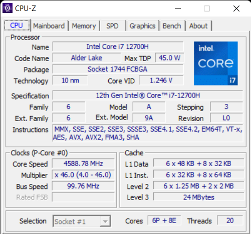 CPU Z 6 4 2022 7 52 28 PM