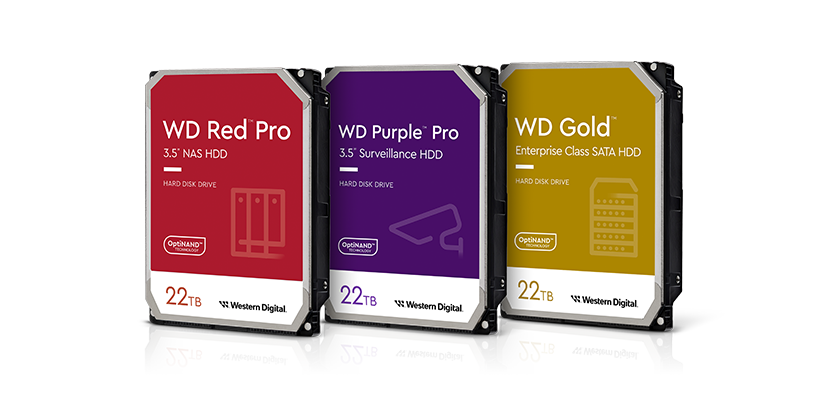 03.WD Red ProPurple ProGold 22TB new 834x400 Transparent