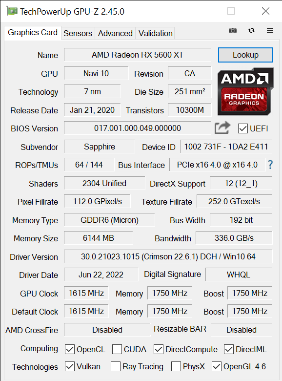 TechPowerUp GPU Z 2.45.0 7 19 2022 2 18 24 PM