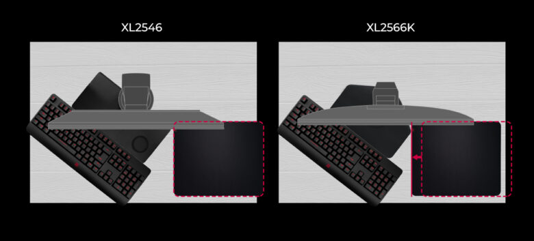 Picture XL2566K providing players the comfort and convenience playing experience with customizable features smaller base