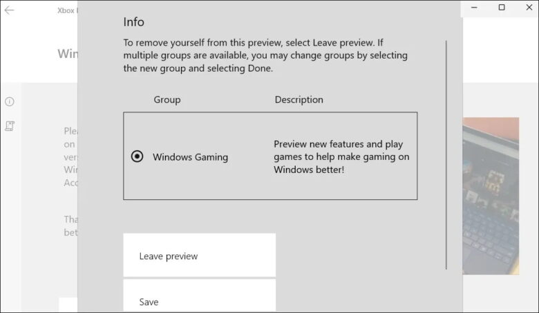 Leave Xbox Insider Program