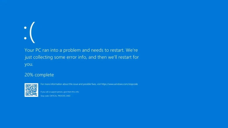 blue screen