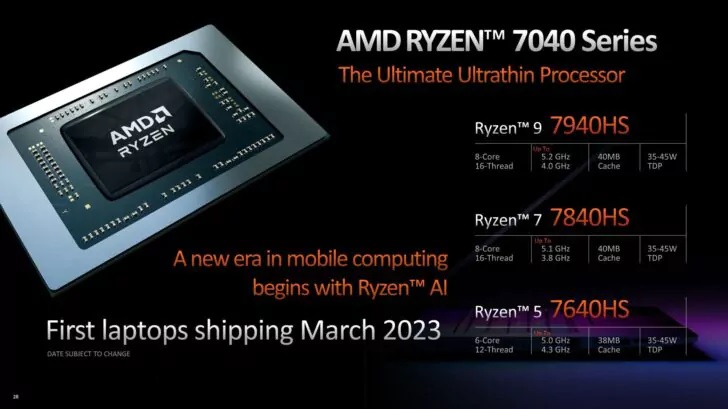 AMD Ryzen 7040 Laptop CPUs Phoenix 2 728x409 1