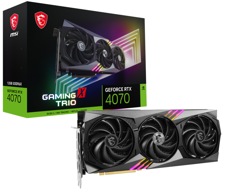 GeForce RTX 4070 GAMING X TRIO 12G Series boxcard
