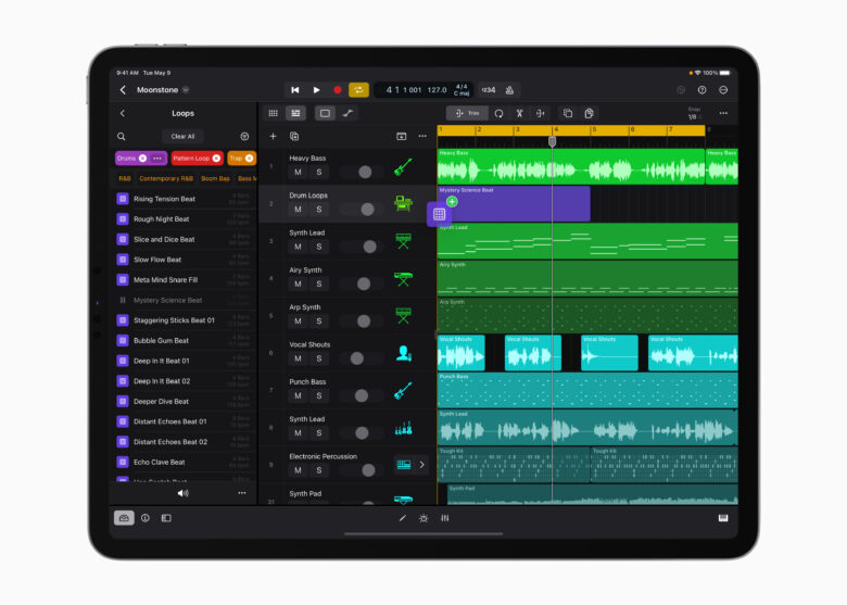 Apple iPad Logic Pro sound browser 1