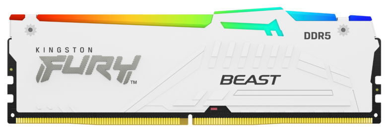Press Photo Kingston FURY Beast DDR5 RGB White Heat Spreader