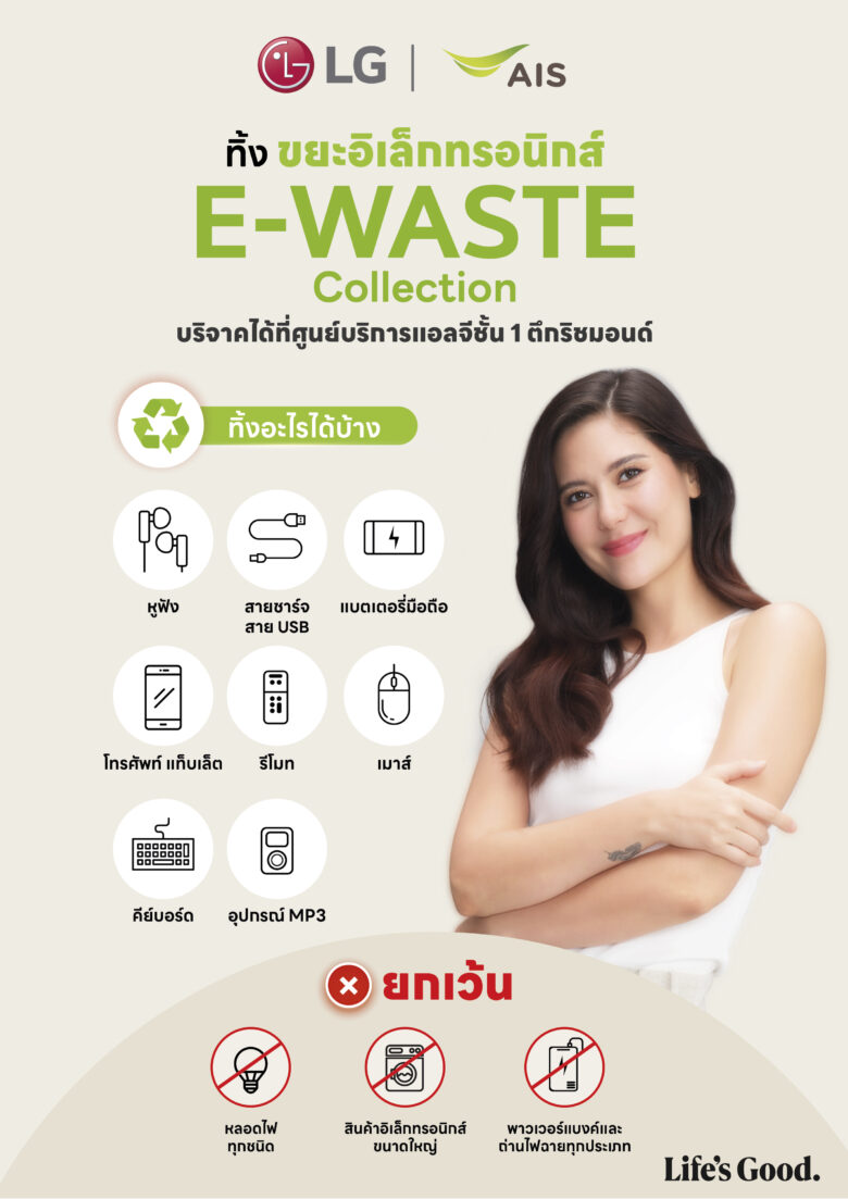 The eligible E waste that customers can discard at LG collection points