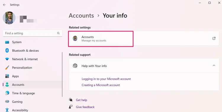 accounts option