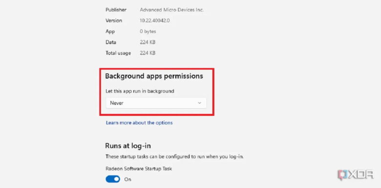 background apps permission