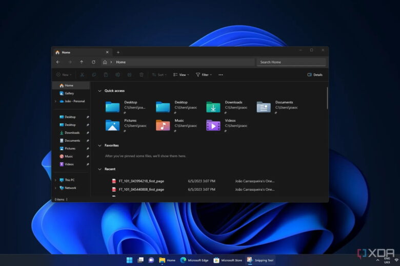new file explorer over windows 11 desktop