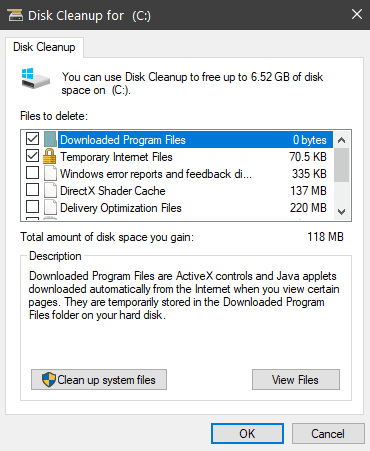 8 Disk Clean Up