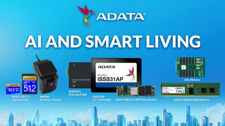 ADATA presents innovative products and solutions to embody smart living and AI for consumers and professionals.