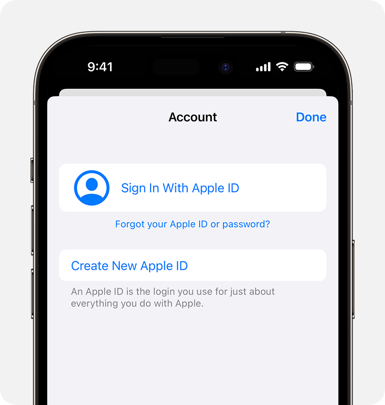 สมัคร Apple ID ผ่าน App Store