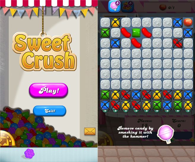 Candy Crush Saga เกมเก่าๆในโทรศัพท์