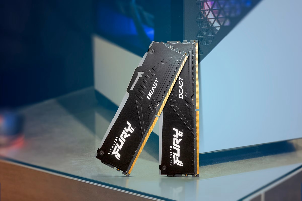 RAM Two Ram Modules Near A Computer Case 