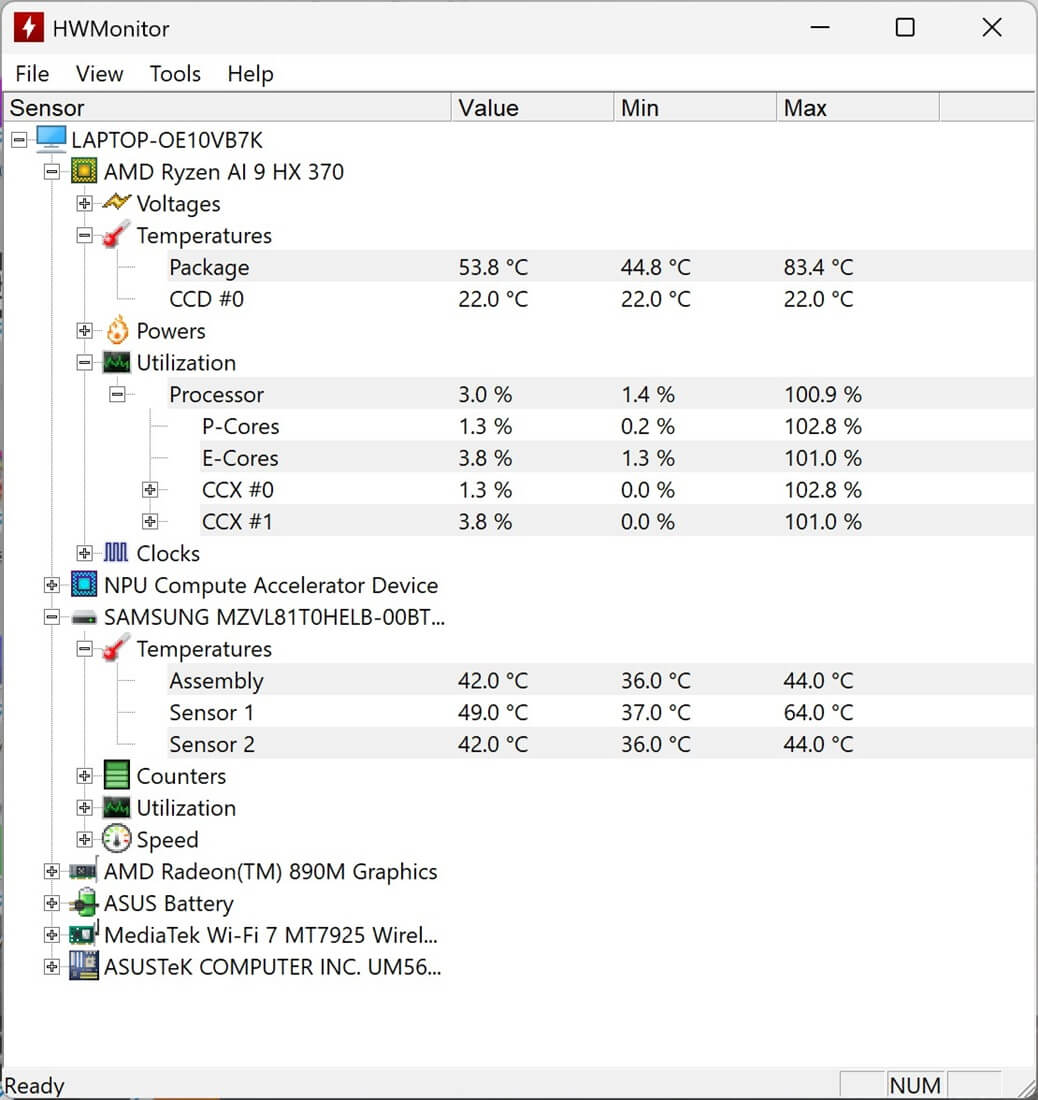 ASUS Zenbook S 16 UM5606WA