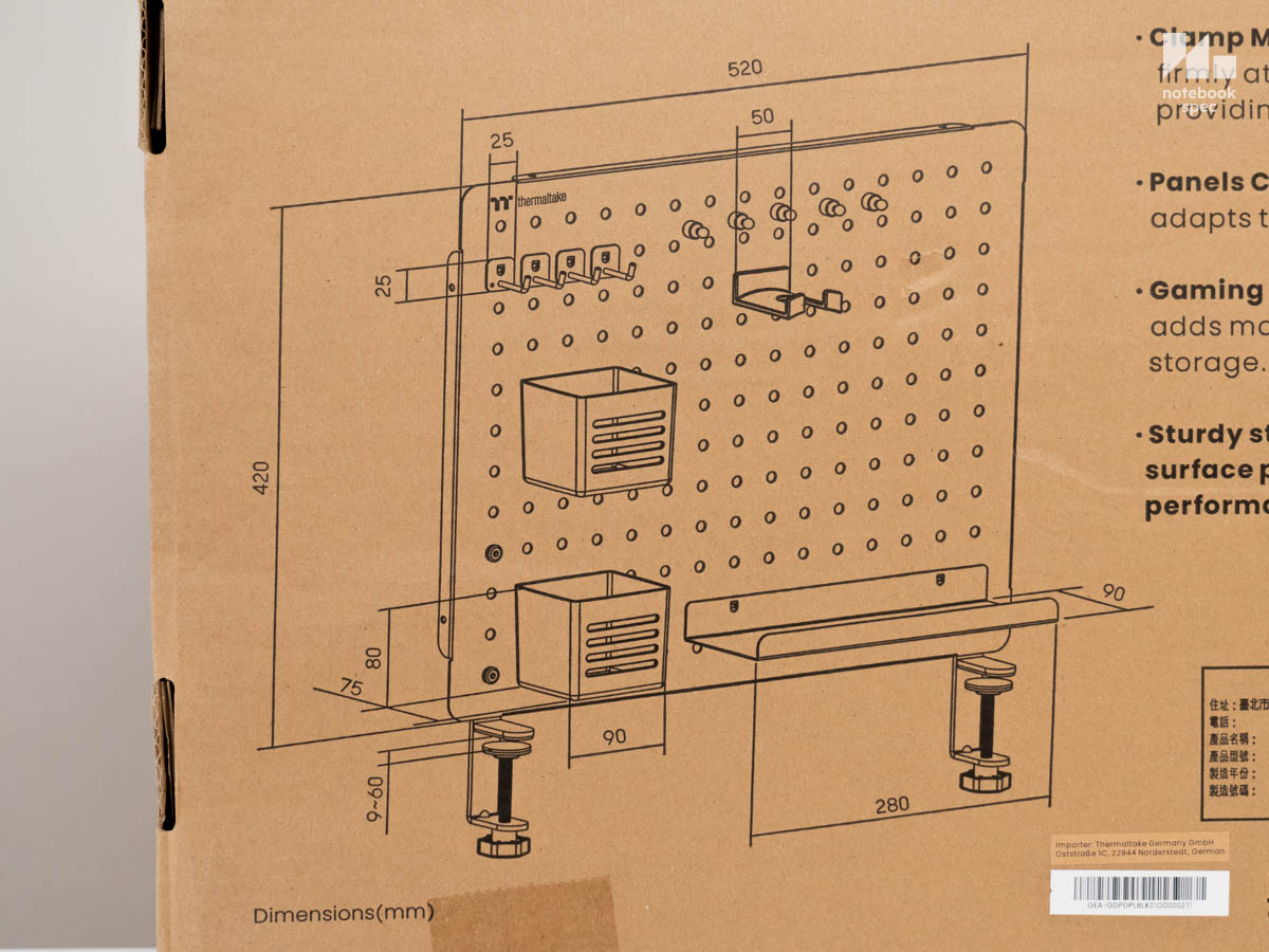 Thermaltake Gaming Desk Pegboard 54