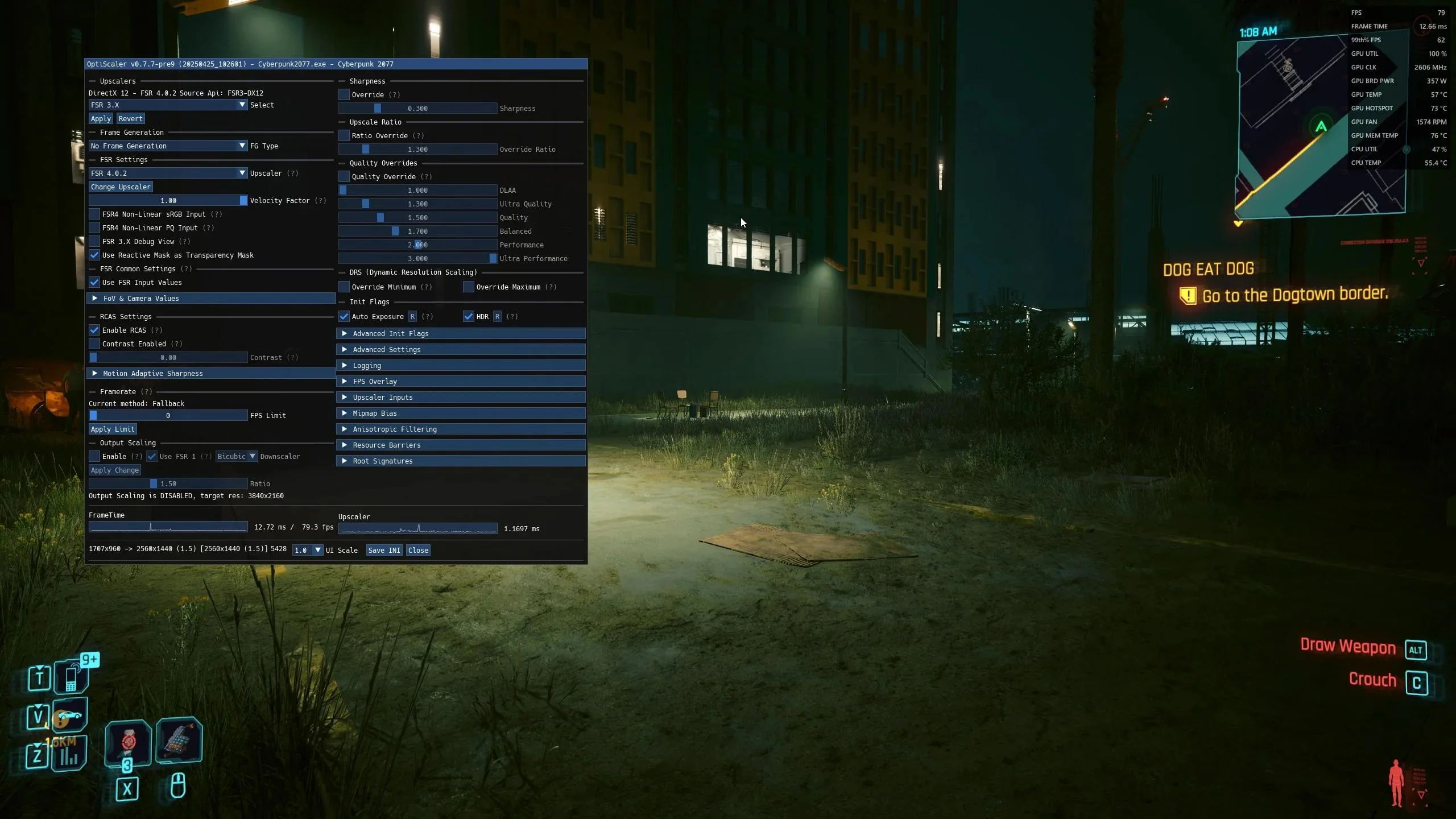 FSR4 1440p Max + Ray Tracing