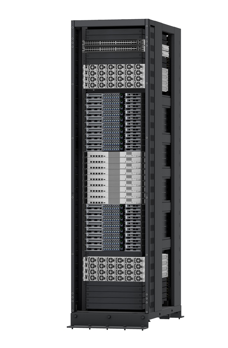 Lenovo GB300 NVL72 Rack left front